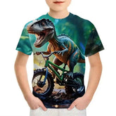 🦕 Epic Dino Adventure Tee – Roar Into Summer in Style! 3D Dinosaur Print T-Shirt for Boys – Cool, Bold, and Summer-Ready! - ThiGui